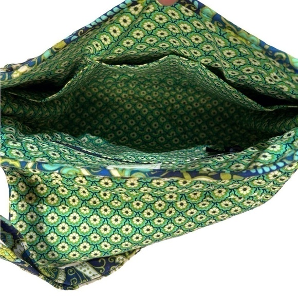 Vera Bradley Saddle Up Rhythm & Blues Green/Blue/Yellow Crossbody EUC RETIRED - Picture 7 of 8